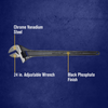 IRWIN 24" ADJ WRENCH - STEEL HANDLE