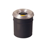 4.5 Gallon, Cease-Fire® Waste Receptacle for Cigarette Disposal, Aluminum Head With Grill Guard, Black - 26624K