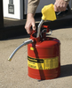 5 Gallon, 1" Metal Hose, Steel Safety Can for Flammables, Type II, AccuFlow™, Red - 7250130