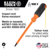 Insulated Screwdriver, #2 Phillips Tip, 4-Inch Round Shank