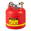 5-Gallon, Polyethylene Dispensing Safety Can, Stainless Steel Hardware, Top Self-Close Brass Faucet, Flame Arrester, Red - 14540