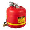 5-Gallon, Polyethylene Safety Shelf Can, Bottom Self-Close Brass Faucet, Red - 14545