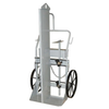 Double Cylinder Hand Truck With Firewall and Hoist Ring, 20" Steel Wheels, Tool Box - 35048