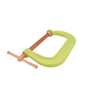 WILTON H402CS, Spark-Duty Drop Forged Hi-Vis C-Clamp 0 - 2" Opening Capacity