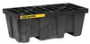 2 Drum Plastic Pallet, In-line, without Drain, EcoPolyBlend™, Black - 28623