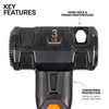 Dual-Faced Fiberglass Handle Hammer, 3-Pound
