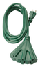 Woods CORD SET, 16/3 8' SJTW GREEN POWER BLOCK 12/BX