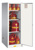 54 Gallon, 3 Shelves, 1 Door, Manual Close, Flammable Cabinet, Sure-Grip® EX Deep Slimline, White - 895405