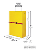 45 Gallon, 2 Shelves, 2 Doors, Self Close, Corrosives/Acid Steel Safety Cabinet With Steel Bar, Sure-Grip® EX High Security, Blue- SC29884B