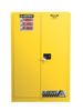 60 Gallon, 5 Shelves, 2 Doors, Manual Close, Paint Safety Cabinet, Sure-Grip® EX, Yellow - 894510