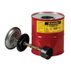 1 Gallon Steel Plunger Dispensing Can, Perforated Pan Screen Serves as Flame Arrester, Red - 10308