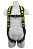 SAFEWAZE No-Tangle Single D-Ring Harness with Grommet Legs and Fixed D-Ring: L/XL