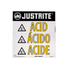 Acid Warning Label for Safety Cabinets, Small, Haz-Alert™ - 29008