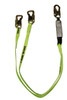 SafeWaze PRO 6' Tie-Back Energy Absorbing Lanyard: Dual Leg