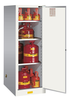 54 Gallon, 3 Shelves, 1 Door, Self Close, Flammable Cabinet, Sure-Grip® EX Deep Slimline, White - 895425