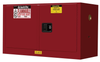 17 Gallon, 1 Shelf, 2 Doors, Manual Close, Flammable Safety Cabinet, Sure-Grip® EX Piggyback, Red - 891701