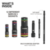 KNECT™ Quad-12 Deep-Well Heavy-Duty Impact Flip Sockets, SAE, 6-Piece