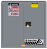 30 Gallon, 1 Shelf, 2 Doors, Manual Close, 35"H Flammable Cabinet, Sure-Grip® EX, Gray - 893303