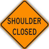 Cortina 48" x 48" Marathon Reflective Roll-Up Sign with Lexan Pockets and Ribsets - Shoulder Closed