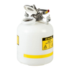 5 Gallon, Polyethylene Quick-Disconnect Disposal Safety Can, Polypropylene Fittings for 3/8" Tubing, White - PP12755