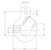 SLING HOOK, CLEVIS STYLE, PL, 1/2"
