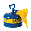2.5 Gallon Steel Safety Can for Kerosene, Type I, Funnel, Flame Arrester, Blue - 7125310