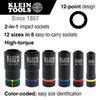Klein 2-In-1 Impact Socket Set, 6-Piece