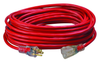 Southwire 50ft SJTW 14/3 Outdoor Extension Cord W/ Lighted End (Red) 6/BX