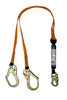 SafeWaze V-Line 6' Energy Absorbing Lanyard: Dual Leg, Rebar Hooks