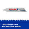 LENOX Lazer Metal Cutting Reciprocating Saw Blade, Bi-Metal, 6-Inch, 18 TPi, 50/Pk