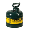 2 Gallon Steel Safety Can for Oil, Type I, Flame Arrester, Green - 7120400