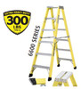 7FT Fiberglass Twin Step Ladder 300LB
