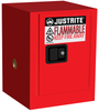 4 Gallon, 1 Shelf, 1 Door, Manual Close, Flammable Cabinet, Sure-Grip® EX Countertop, Red - 890401