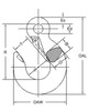 SLING HOOK, EYE STYLE, PL, 1/2" W/LATCH