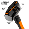 Fiberglass Handle Wedge Sledgehammer, 6-Pound