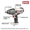 PORTER CABLE BARE 20V IMPACT WRENCH