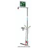 Floor Mount, Self-Draining Hughes Drench Shower, Galvanized Pipe - SD18G