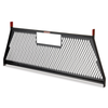 Full Size Diamond Punched Cab Protector Screen - Steel, Gloss Black Finish