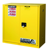 40 Gallon, 3 Shelves, 1 Bi-Fold Self-Close Door, Paint Safety Cabinet, Sure-Grip® EX, Yellow - 893090