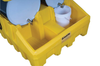 Drum Management System Base Module, Dispensing Well, Forklift Channels, Polyethylene, Yellow - 28666