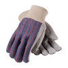 PIP® 86-4104P  Leather Palm Gloves, Size L, Blue