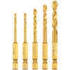 DEWALT Impact Ready Titanium Nitride Coated Drill Bit Set, 5Pc