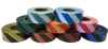Electro-Tape 1 3/16" (30 mm) x 300 ft Flagging Tape -Striped (Non-Glow) PVC - Blue/Black 12/CS