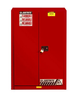 45 Gallon, 1 Shelf, 2 Doors, Manual Close, Flammable Cabinet, Sure-Grip® EX, Red - 894501