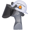 Replacement Face Shield Lens, Full Brim Hard Hat, Gray Tint