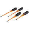 Klein Slim-Tip Insulated Screwdriver Set, Phillips, Cabinet, Square, 4-Piece