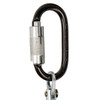 SafeWaze Latitude Pro 7' Single Web SRL: Steel Triple Lock Carabiner, Alu Snap Hook