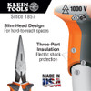 Klein Long Nose Side Cutter Pliers 6-Inch Slim Insulated