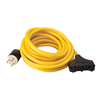 Southwire 10/3 SJTW 25' Generator Cord, L5-30P Plug and black 5-15 Tritap R 4/BX