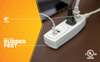 Woods POWERSTRIP, DSKTP USB 2 OUT 2.4A WH 6/BX